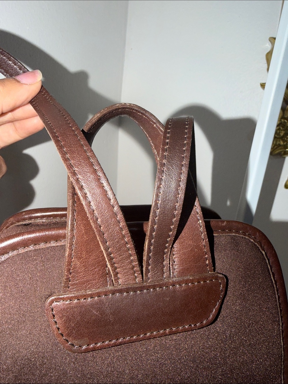 Coach Vintage 6215 Brown Mini Backpack with Leather Trim - Picture 5 of 13